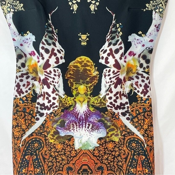 Clover Canyon Dress Cap Sleeve Orchid Design - Picture 2 of 7